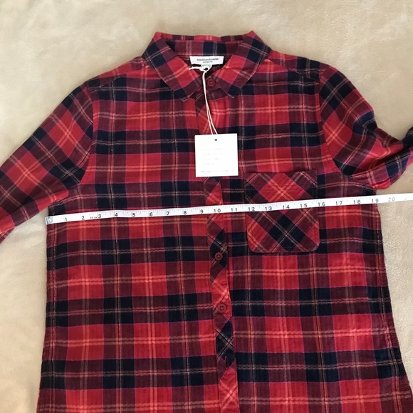 BeachLunchLounge Plaid Button-Up Top - Size S - Picture 6 of 9